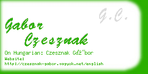 gabor czesznak business card